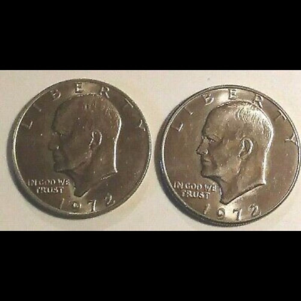 lot of 5 EISENHOWER one dollar coins